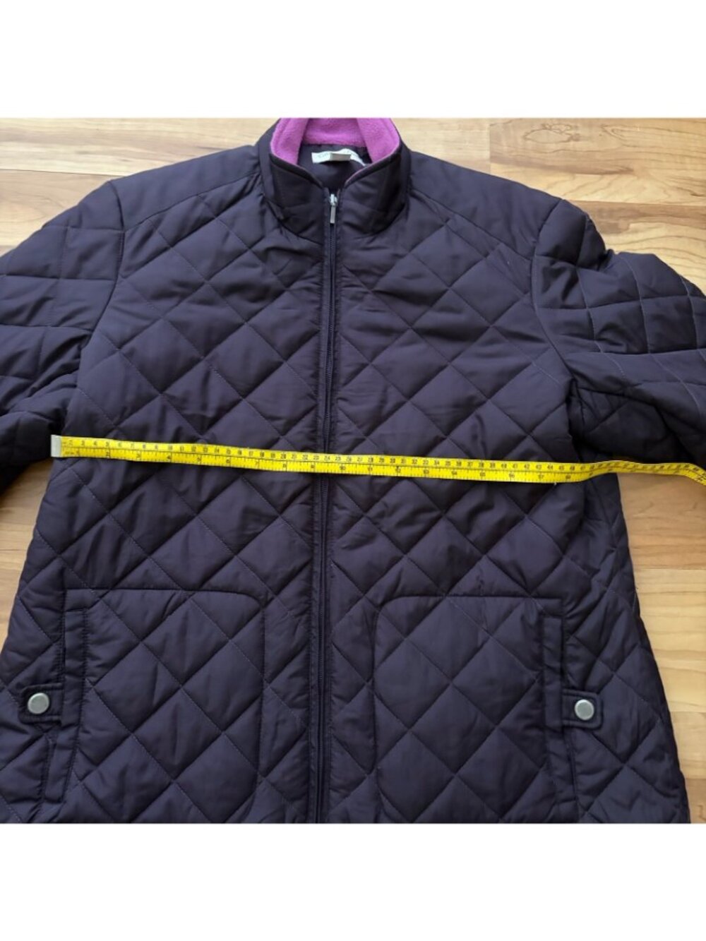 Coldwater Creek Womens XL 16 Quilted Puffer Jacket Purple Zip Minalmalist - Picture 3 of 11
